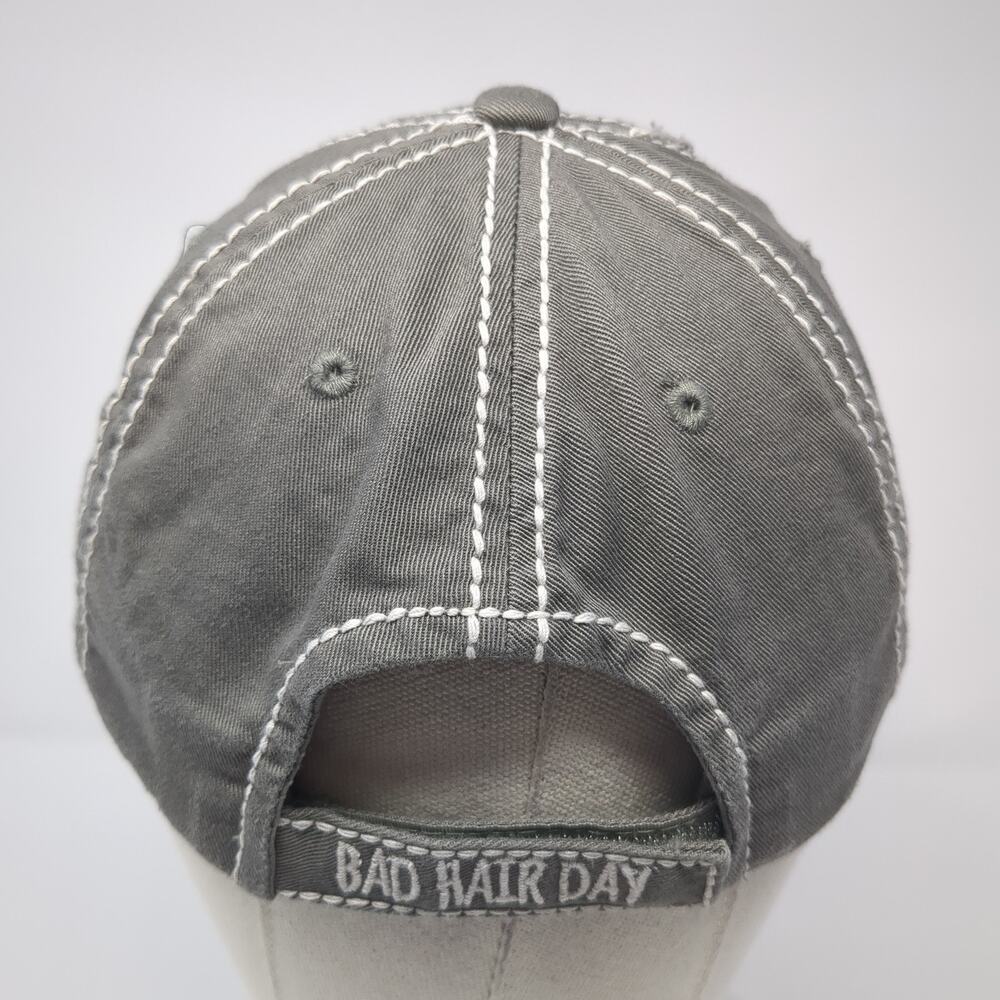 Bad Hair Day Baseball Cap Gray One Size Adjustable Distressed Kb Ethos Vintage View 5